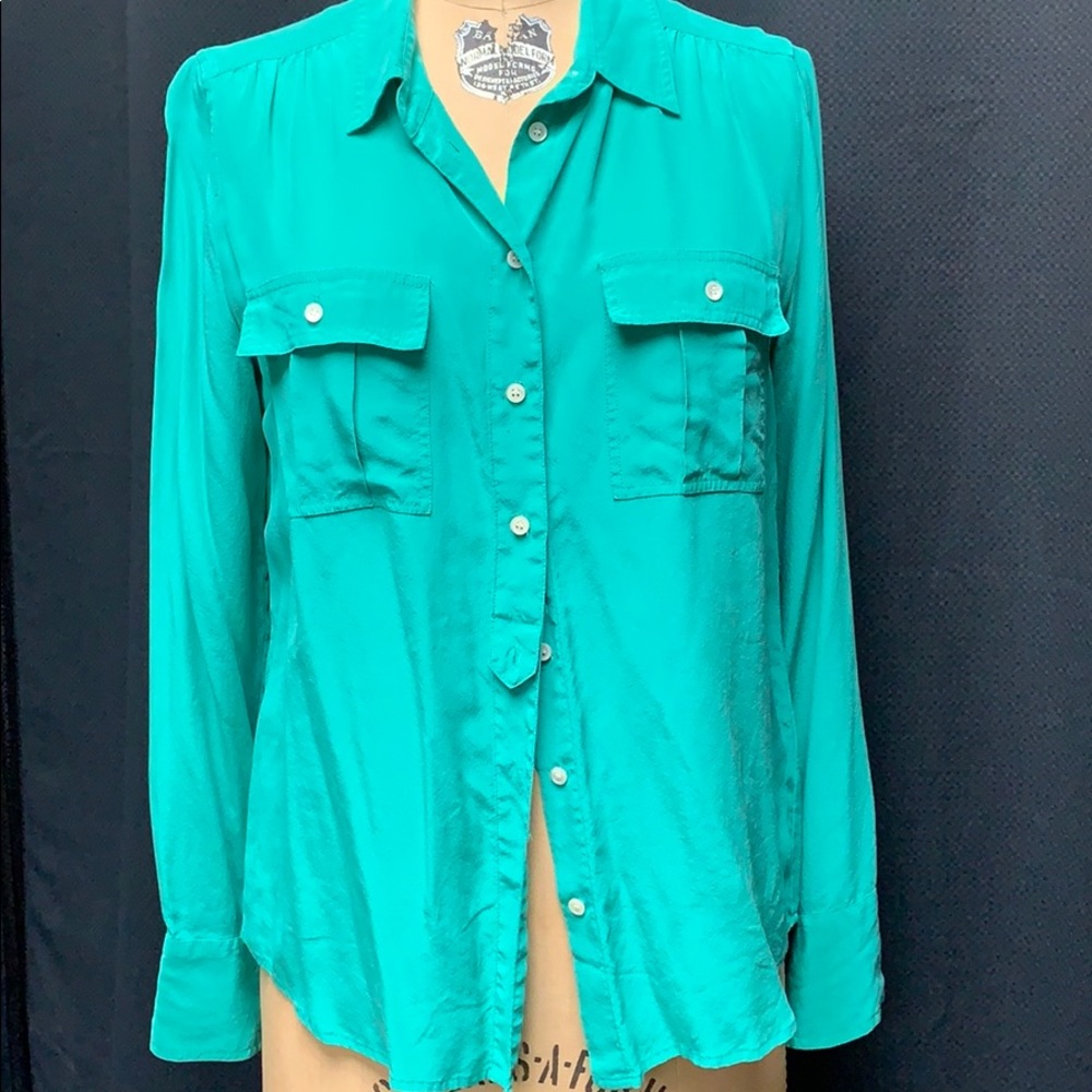 J.Crew silk button-up shirt